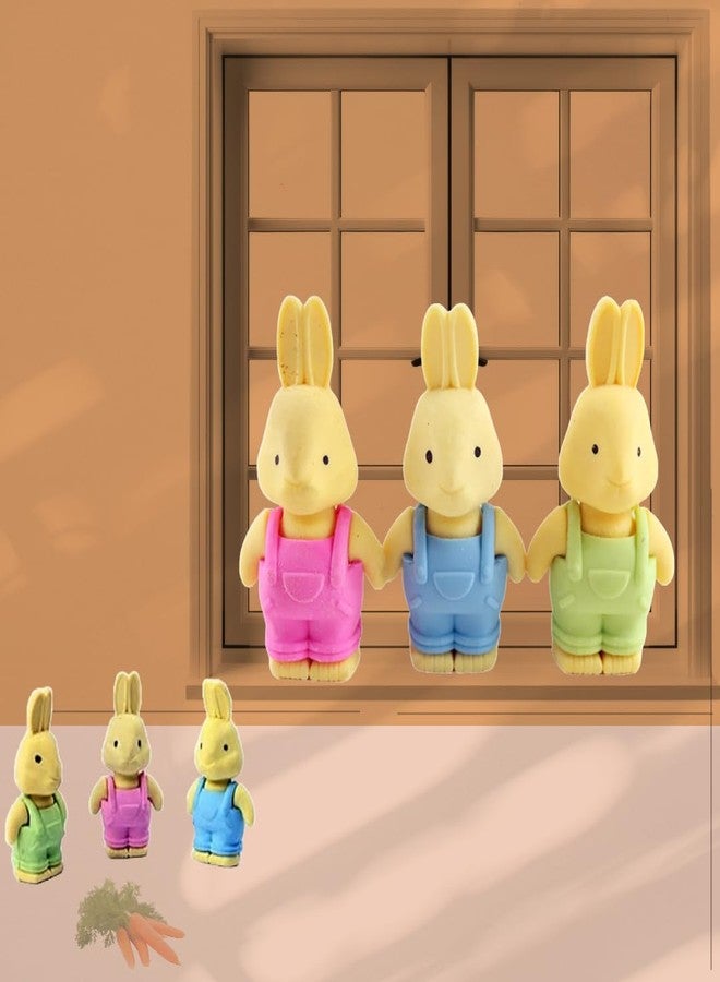 QIPS 3D Bunny Erasers for Kids - Set of 27 Puzzle Erasers - Colorful, Non-Toxic Rubber for School, Gifts & Party Favors - Image 3